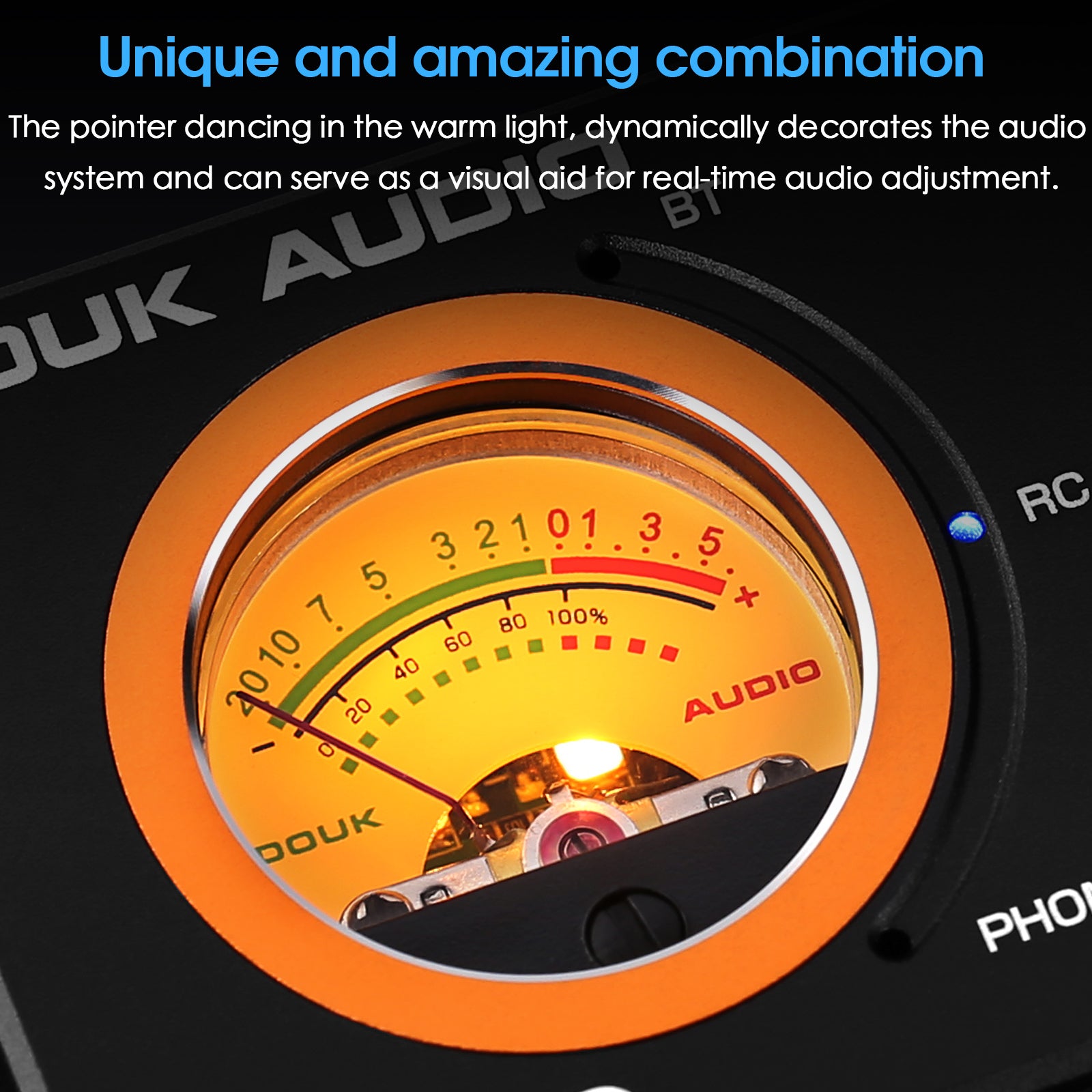 Douk Audio ST-01 PLUS HiFi Bluetooth TPA3255 Digital Amplifier VU Meter Turntable Audio Stereo Amp