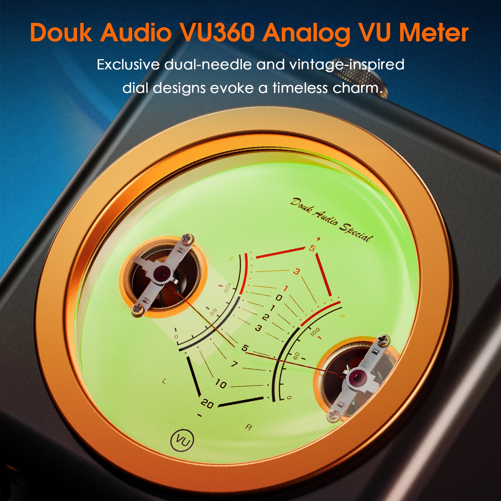 Douk Audio VU360 Special Analog VU Meter Music Spectrum Visualizer