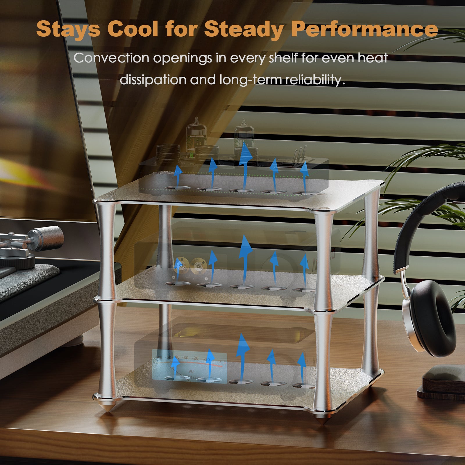 Ampapa BK1 Aluminum Desktop HiFi Stand for A1/D1/Q1