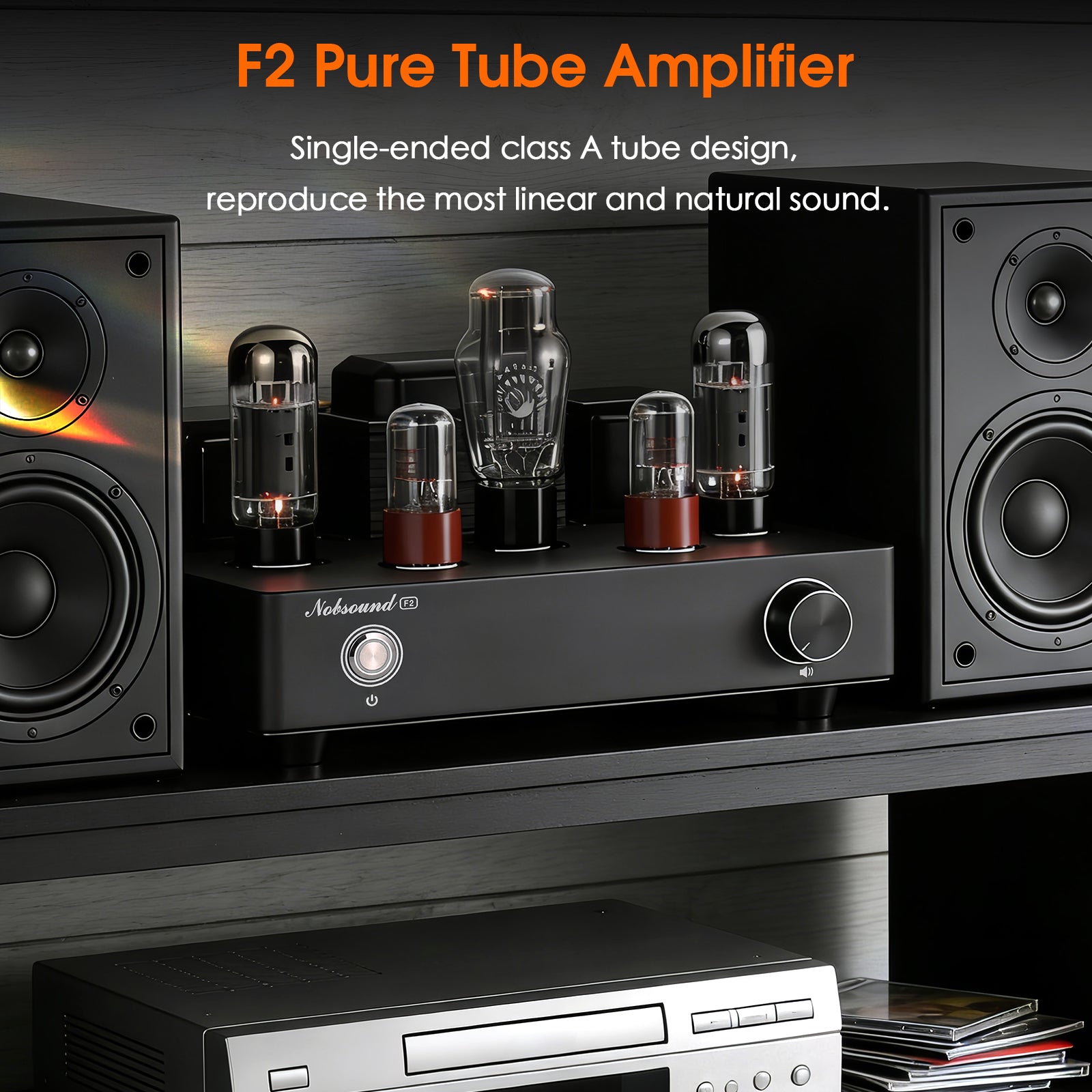 Nobsound F2 HiFi Single-Ended Class A Tube Amplifier