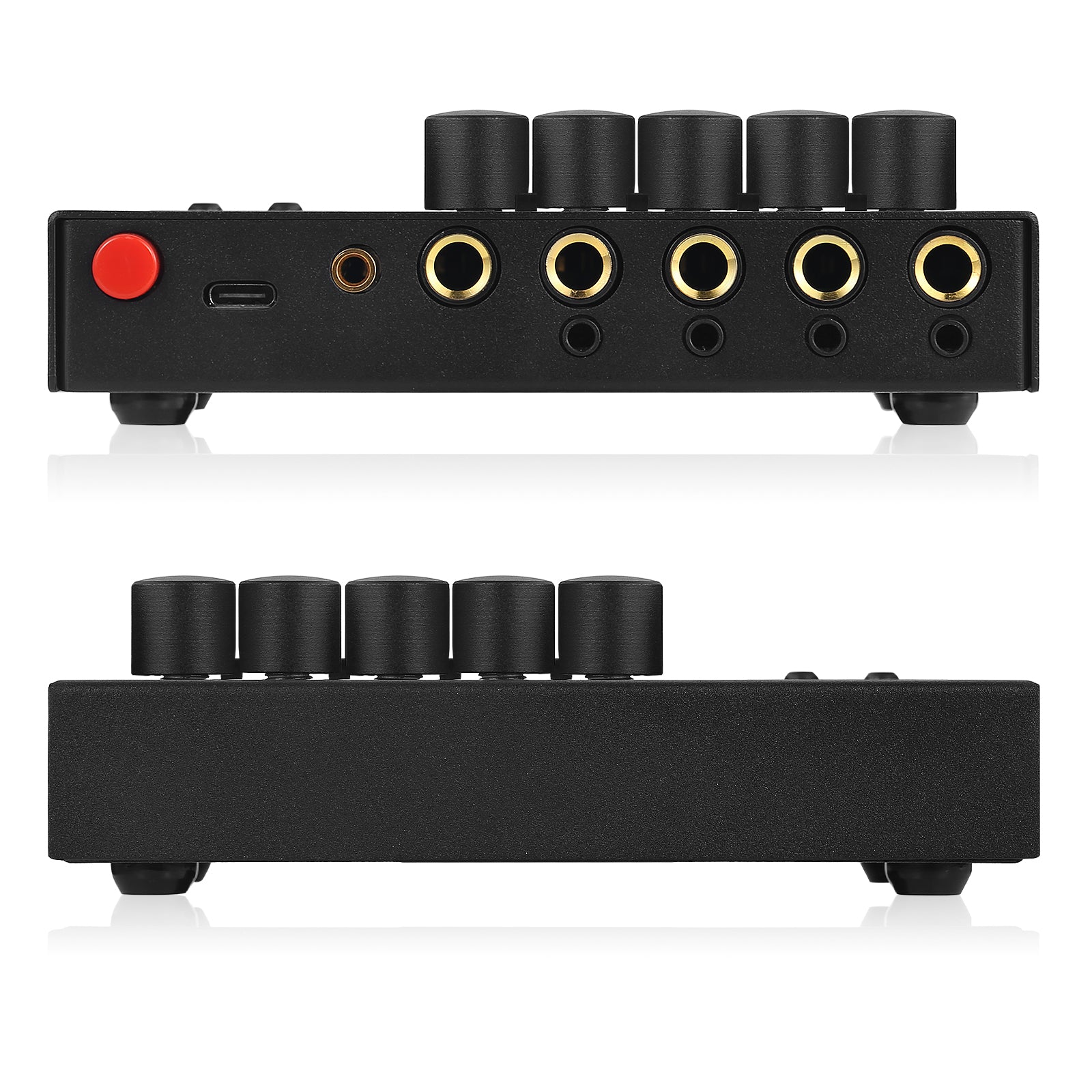 Douk Audio MX5 Mono/Stereo 4 Channel Audio Mixer Ultra Low-Noise Line Mixer LED Level Meter