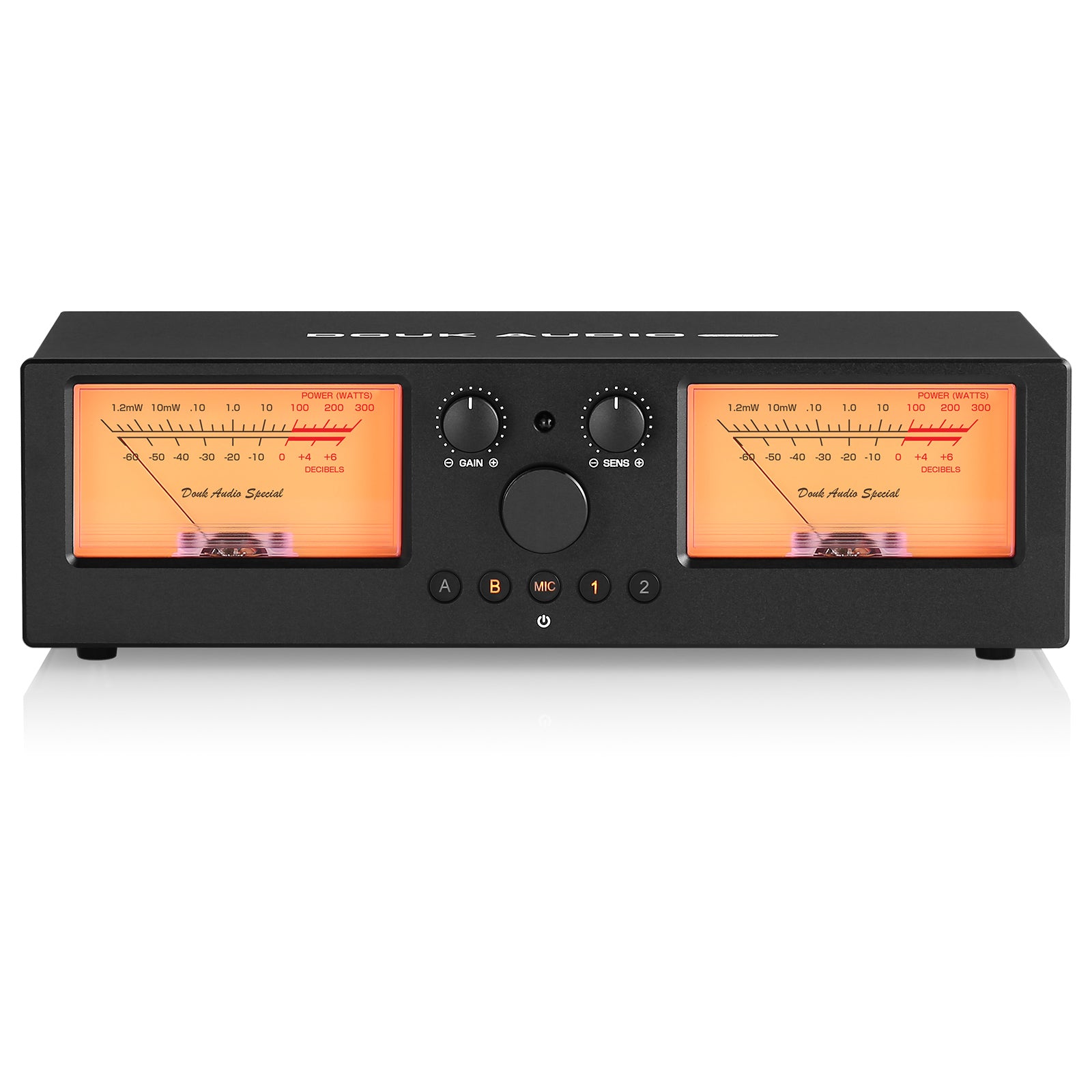 Douk Audio VU3PRO Amplifier/Speaker Selector VU Meter 2-IN-2-OUT Switcher Box