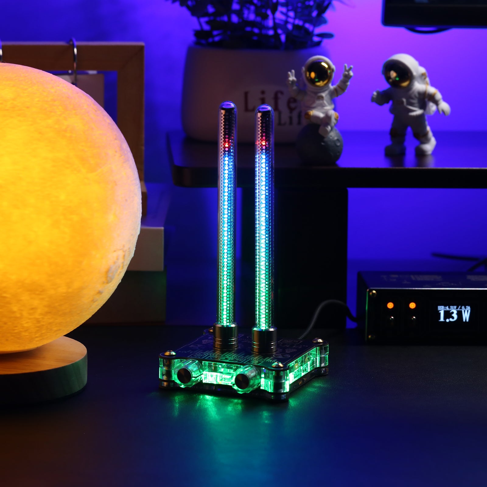 VU9 Pixie Tube Sound Level Meter Ref to Retro Nixie Tube Audio Spectrum w/MIC Pickup