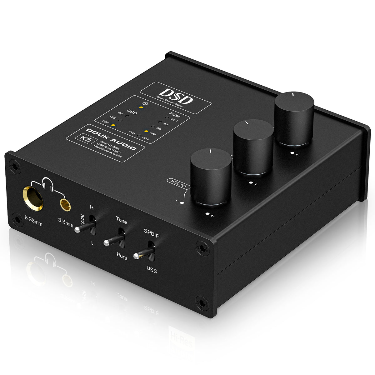 Douk Audio K5 USB DAC Headphone Amplifier OPT Digital to Analog Converter DSD256