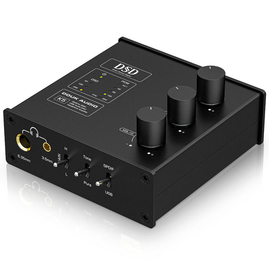 Douk Audio K5 USB DAC Headphone Amplifier OPT Digital to Analog Converter DSD256