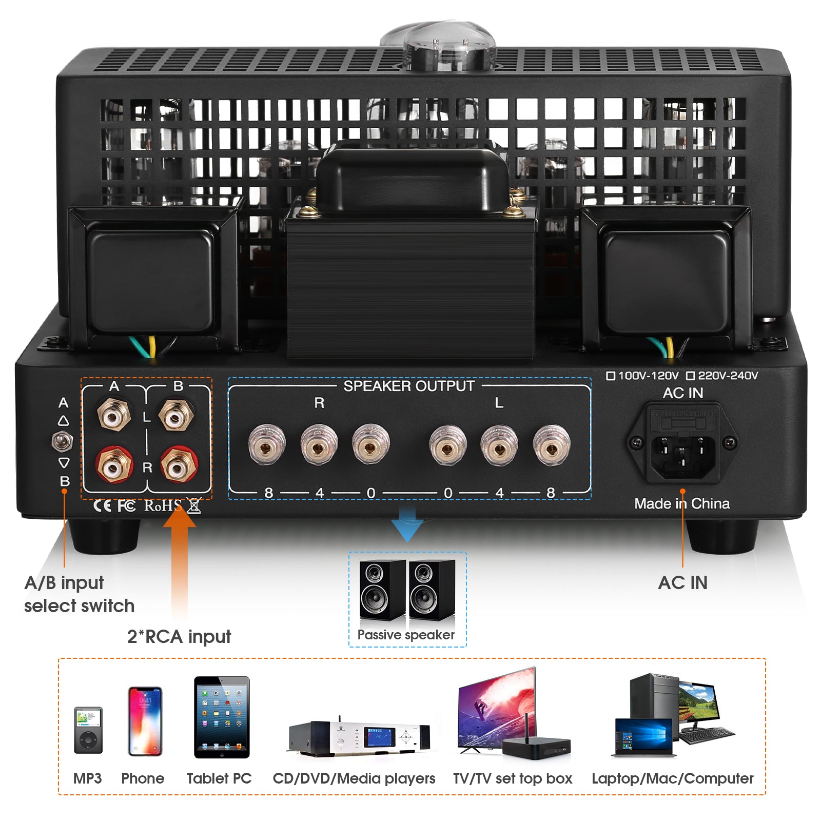 Nobsound F2 HiFi Single-Ended Class A Tube Amplifier