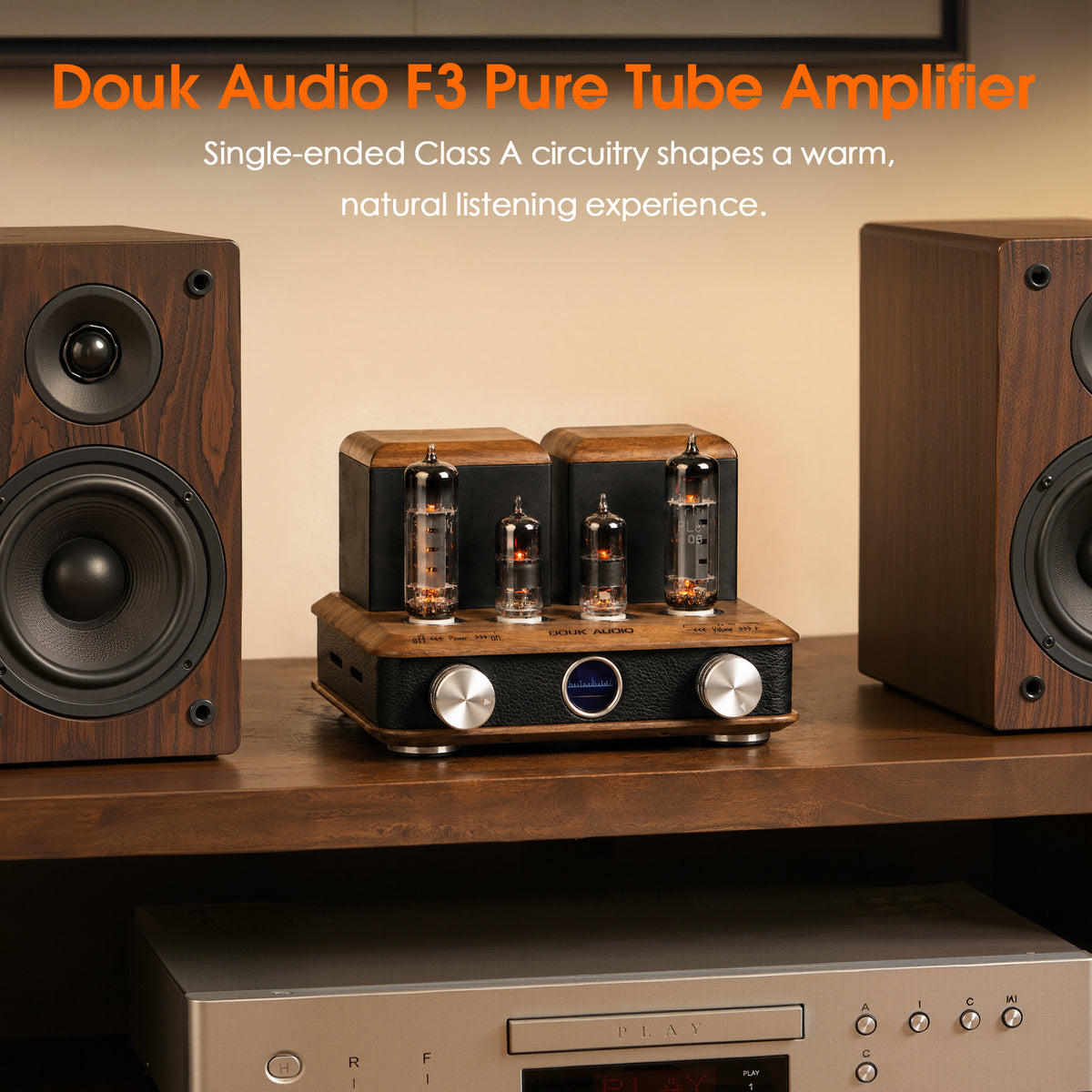 Douk Audio F3 HiFi Tube Amplifier Class A Single-Ended Stereo Audio Amp