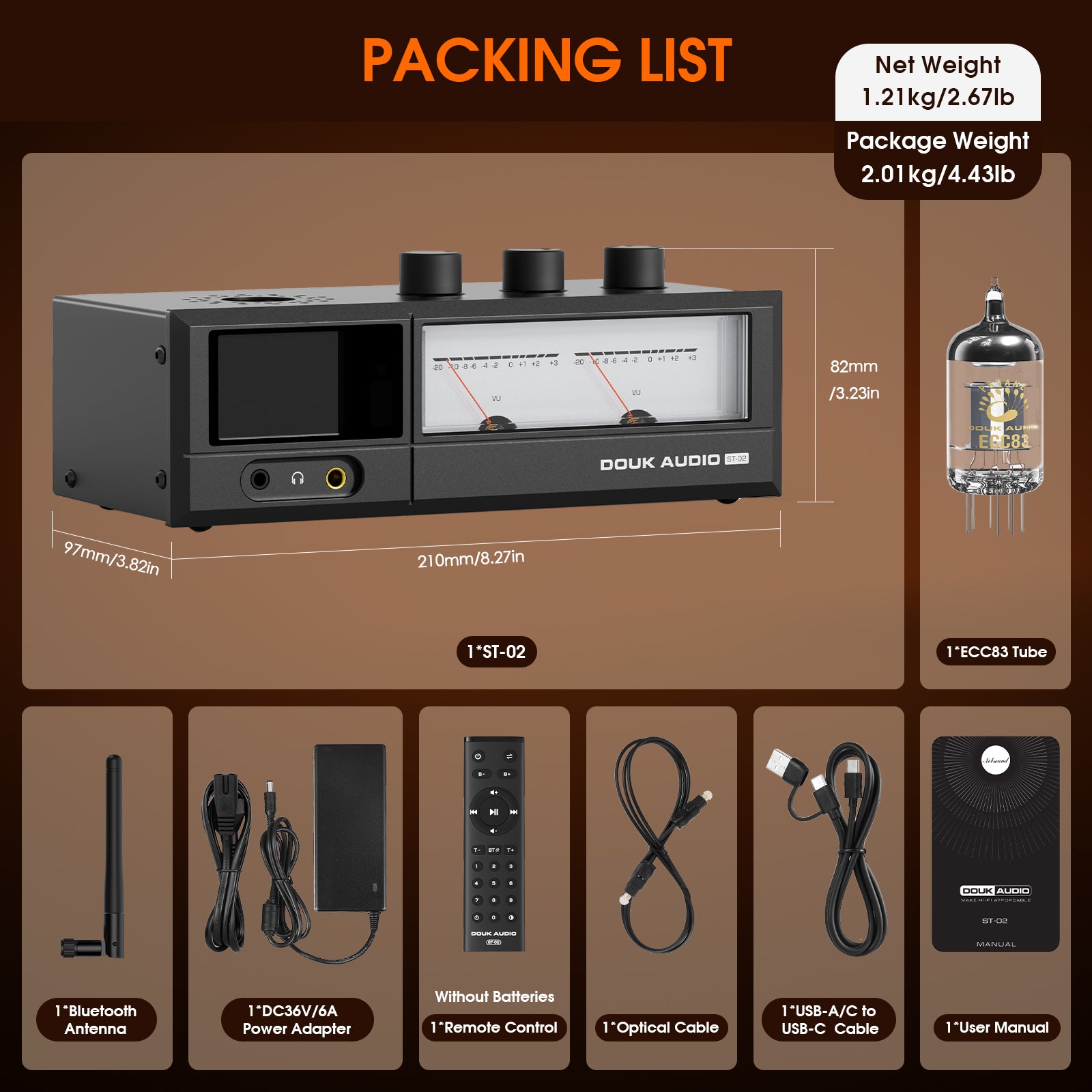 [Pre-Sale]Douk Audio ST-02 HIFI Integrated Bluetooth Tube Amplifier