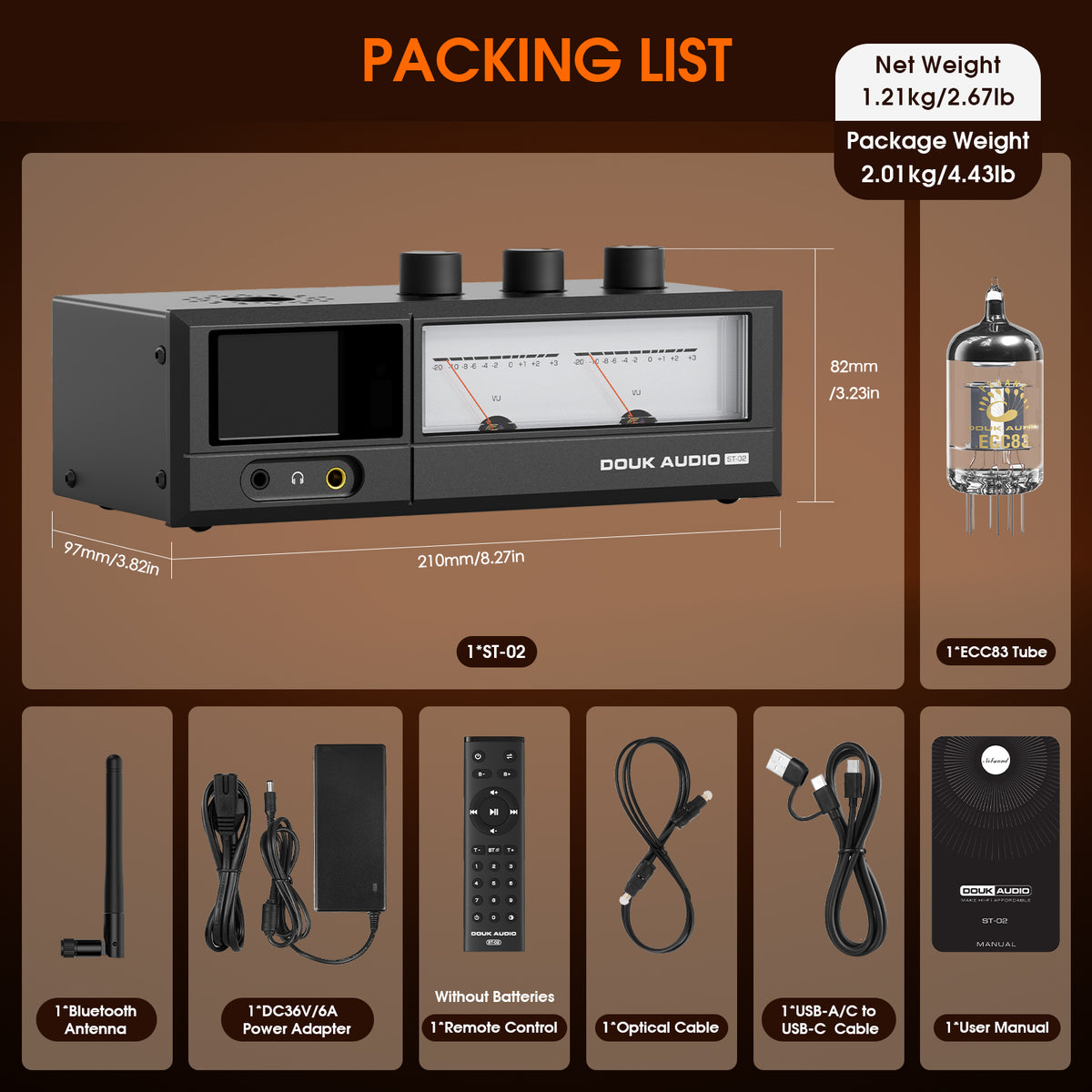 [Pre-Sale]Douk Audio ST-02 HIFI Integrated Bluetooth Tube Amplifier