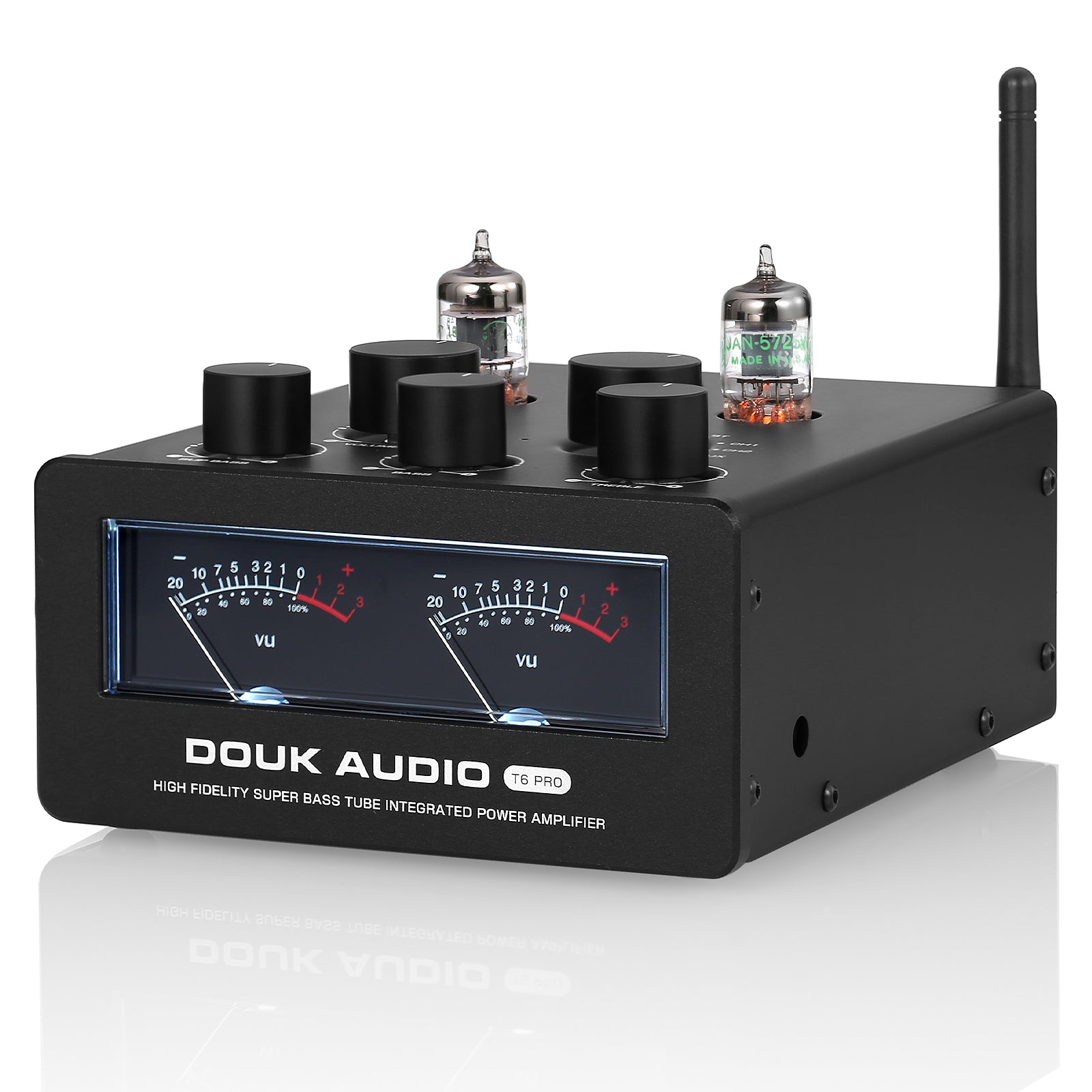 Douk Audio T6PRO HIFI TPA3255 Bluetooth Tube Amplifier with VU Meter 300Watts x2