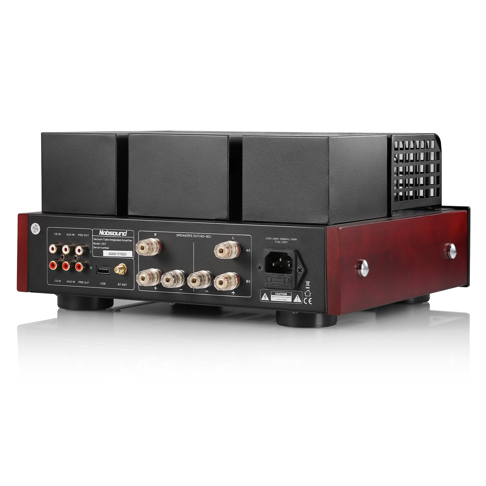 Nobsound DA7 HiFi Vacuum Tube Power Amplifier with Bluetooth/RCA/USB IN