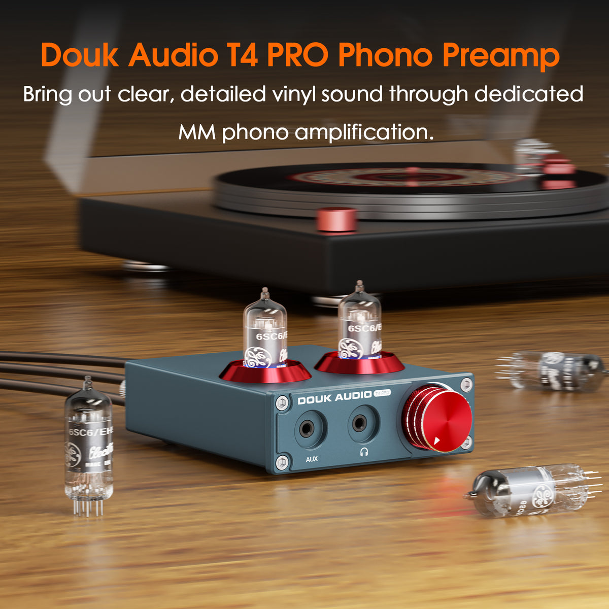 Douk Audio T4 PRO Tube Phono Preamp & Headphone Amplifier