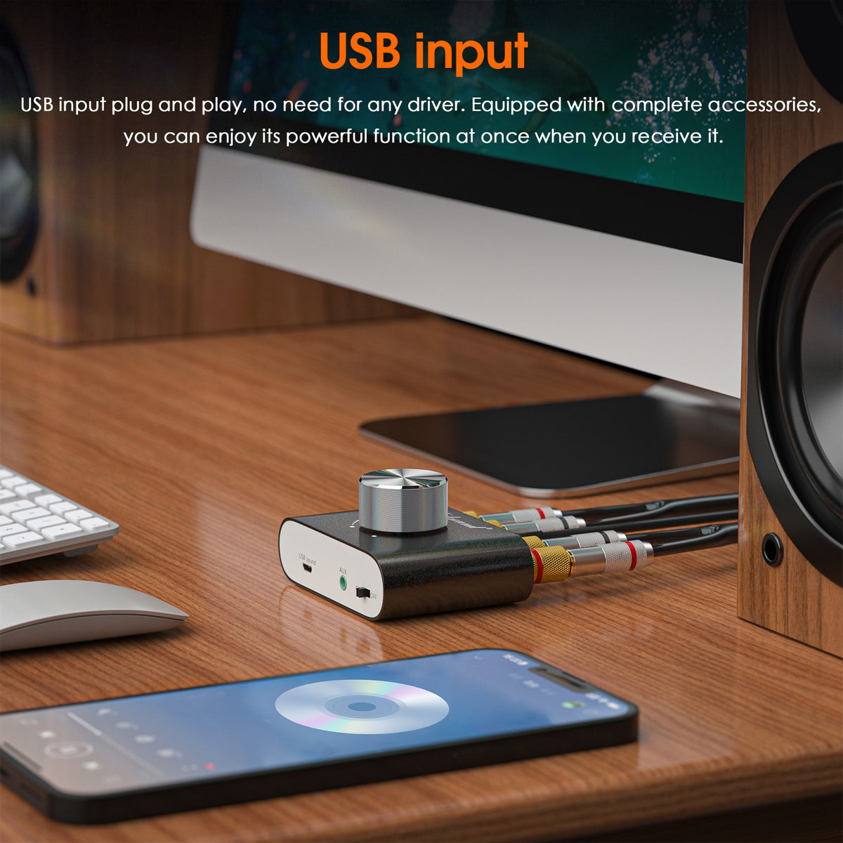 Nobsound NS-01G PRO Mini Bluetooth 5.0 Digital Amplifier USB Sound Card Stereo Audio Amp 50W+50W
