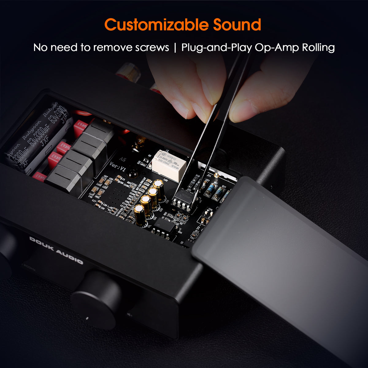 Douk Audio A5 TPA3255 Stereo Amp HiFi Audio Class D Amplifier High-pass Filter