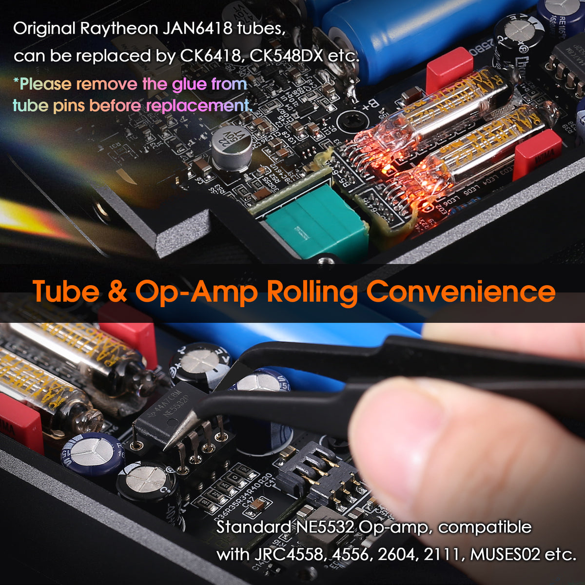 Nobsound P10 PRO HiFi Portable Tube Headphone Amplifier