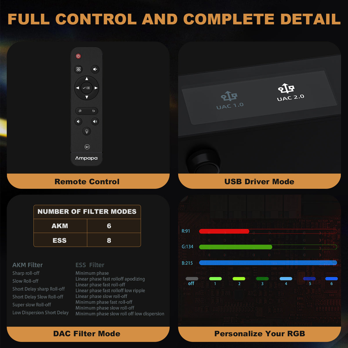 Ampapa Q1 HIFI ESS9039+AK4493 Desktop DAC [Based on DAC-Q11]