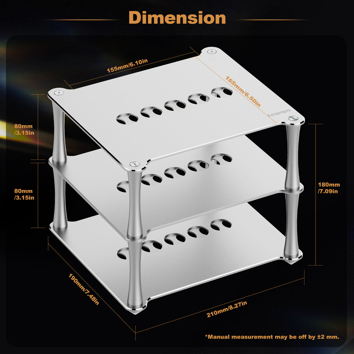 Ampapa BK1 Aluminum Desktop HiFi Stand for A1/D1/Q1