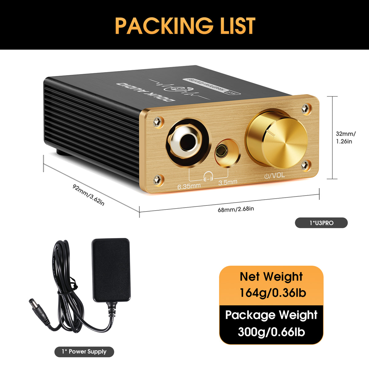 Douk Audio U3 PRO HiFi Mini Headphone Amplifier Class A Desktop Amp for Headsets DC5V