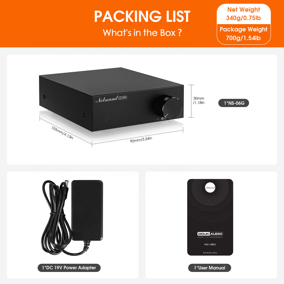 Nobsound NS-06G Mini TPA3116 Class D Digital Amplifier