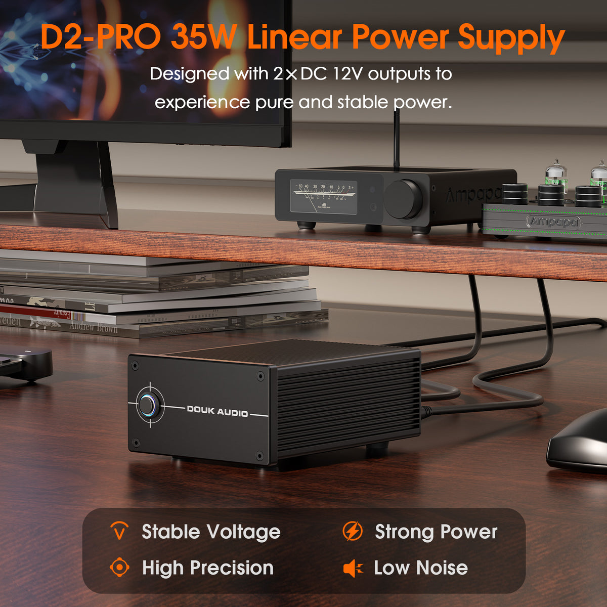 Douk Audio D2-PRO 35W Linear Power Supply with Dual DC 12V OUT