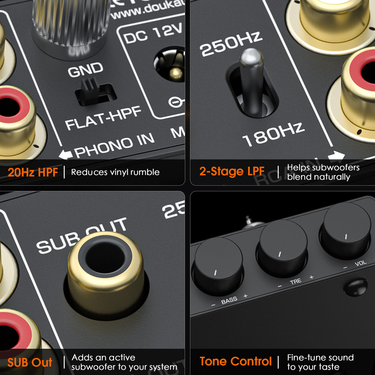 Douk Audio H5 Tube Preamp with LPF / HPF