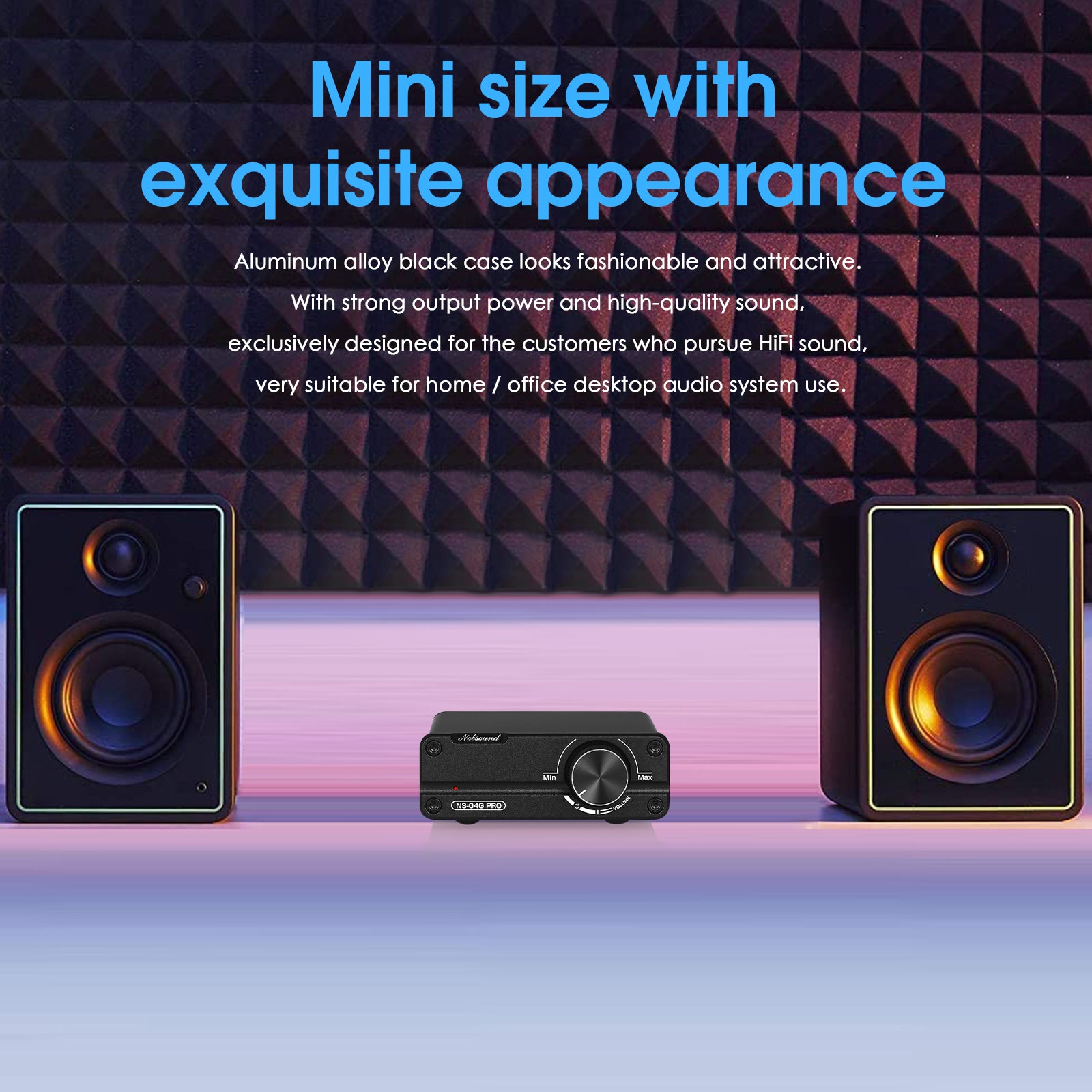 Nobsound NS-04G PRO HiFi 2.0 Channel Digital Amplifier Mini Home Stereo Audio Amp 100W×2