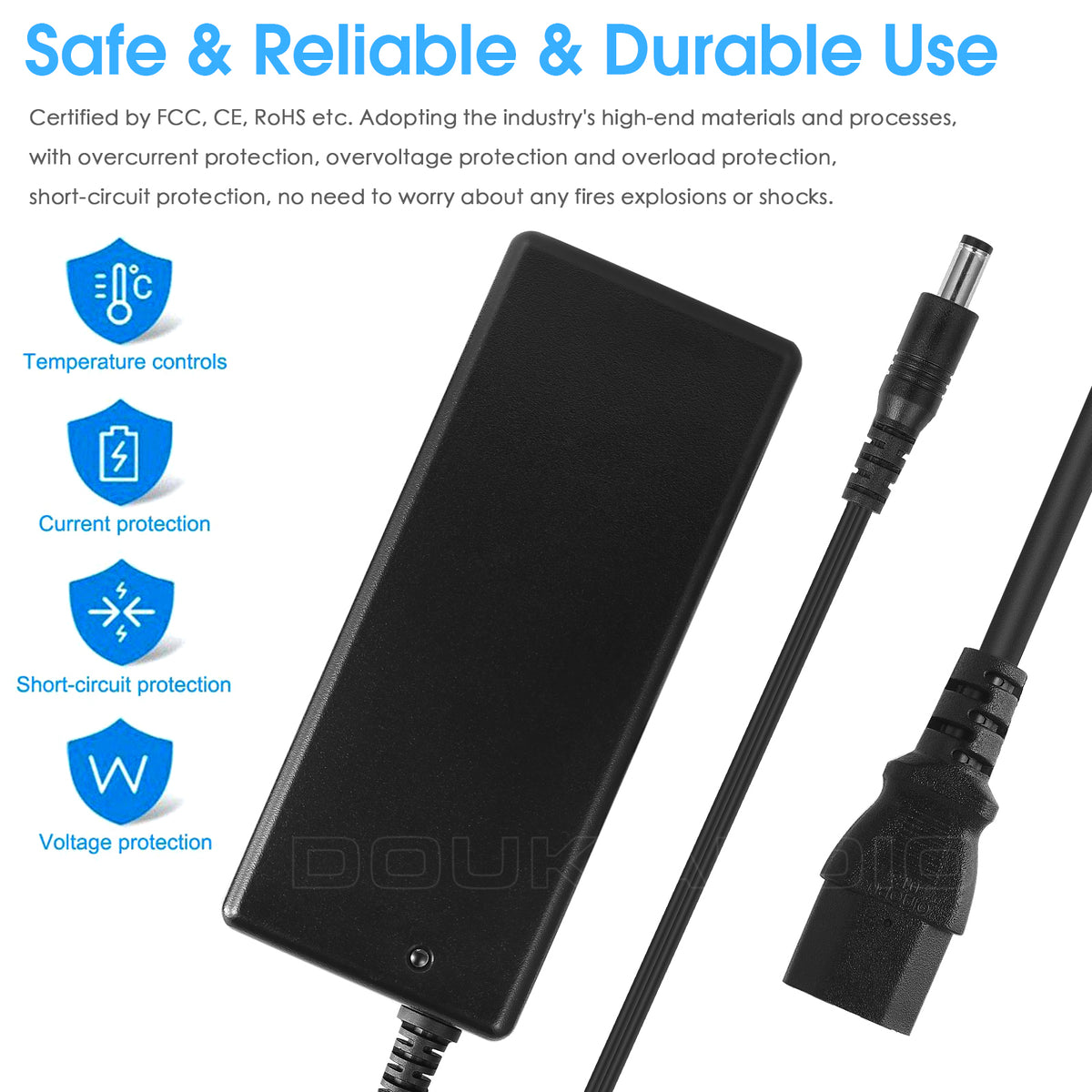 Douk Audio DC 19/24/32/36/48V Power Supply Adapter AC 100-240V Transformer