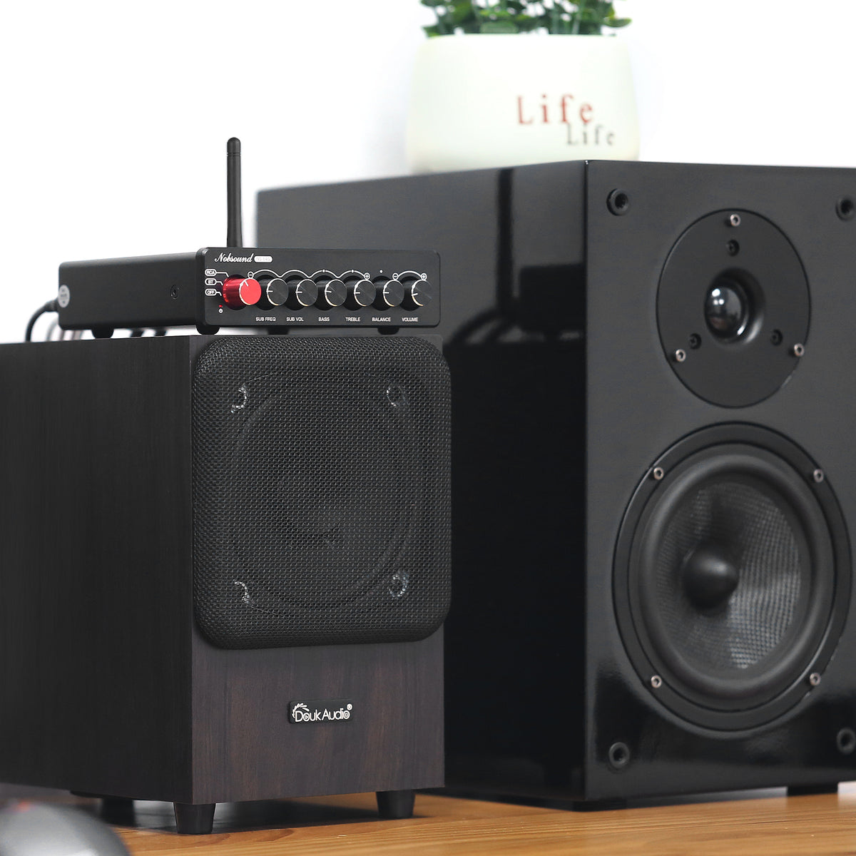 Nobsound NS-14G Bluetooth HiFi 2.1 Channel Power Amplifier Subwoofer Stereo Audio Amp