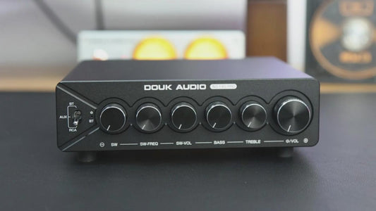 Douk Audio NS-14G PRO HiFi 2.1 Channel Bluetooth TPA3255 Digital Amplifier Subwoofer Stereo Audio Amp