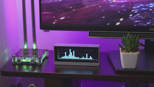Douk Audio Lab TX7 Desktop Display with VU Meter, Spectrum Visualizer & Clock