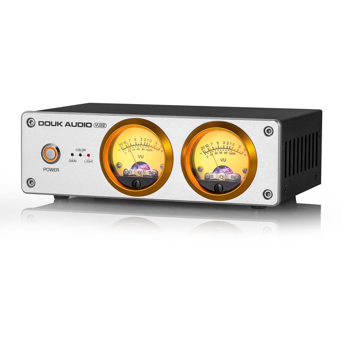 Douk Audio VU22 Dual Analog VU Meter Display DB Panel MIC+LINE Sound Level Meter