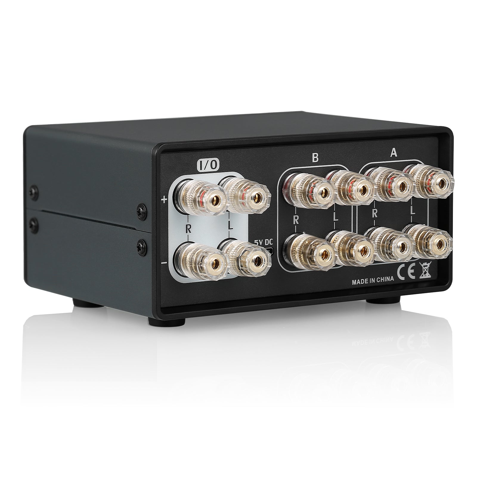 Douk Audio VU102 2 Zone Amplifier / Speaker Selector Box with VU Meter Audio Switcher w/IR Remote