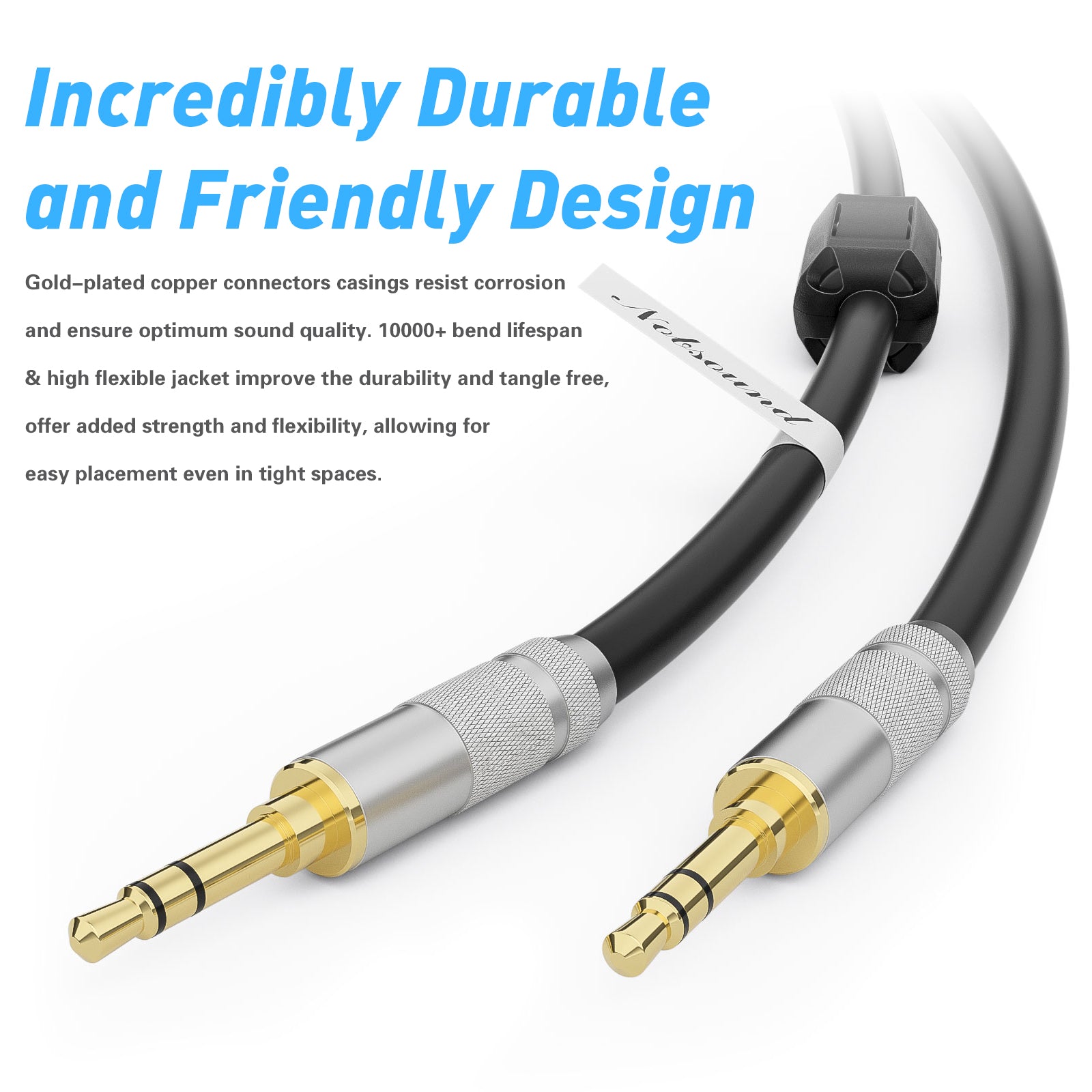 Douk Audio HiFi 3.5mm Male to Male Stereo Audio Cable Auxiliary/AUX Cord for Car/Home