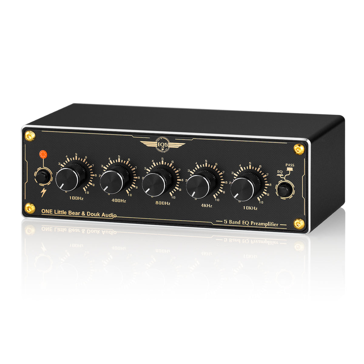 Douk Audio EQ5 Mini 5-Band EQ Preamp Equalizer Stereo Home/Car Audio Processor