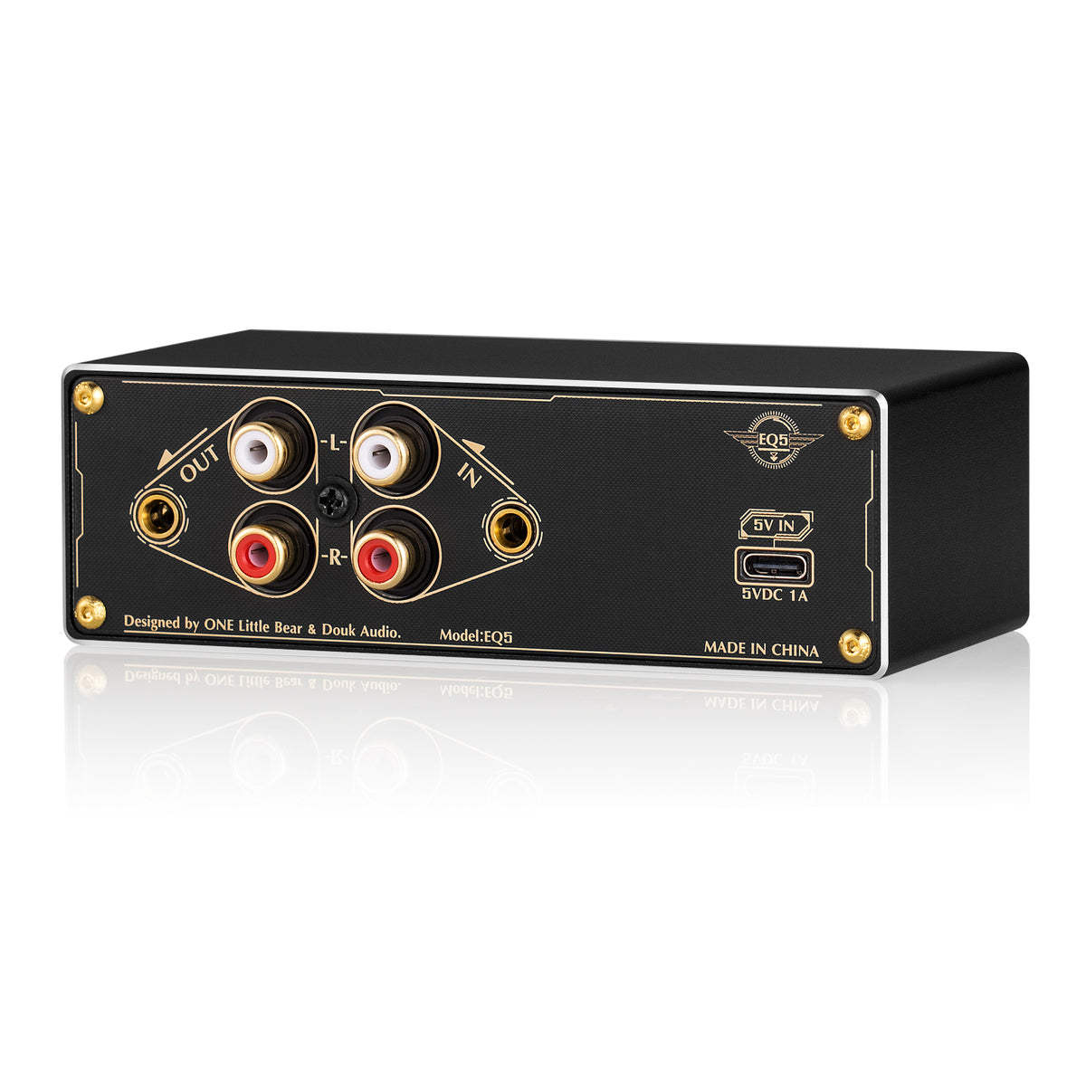 Douk Audio EQ5 Mini 5-Band EQ Vorverstärker Equalizer Stereo Heim-/Auto-Audioprozessor 